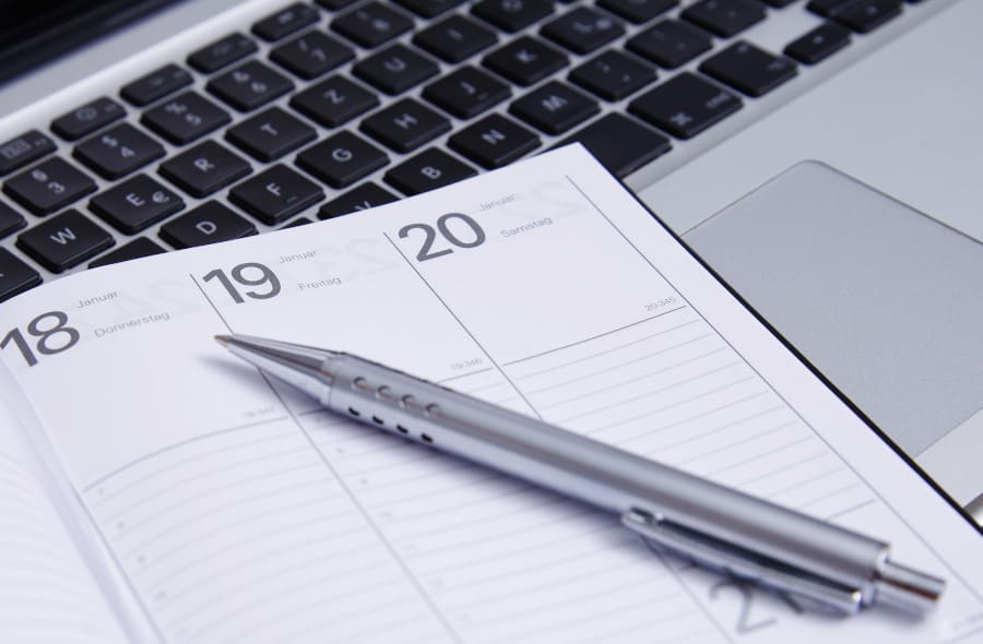 terminkalender-absprache Terminkalender zur Absprache eines Termins.